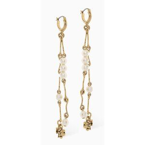 STUNNING!! TORY BURCH BRUTALIST PEARL DROP EARRINGS